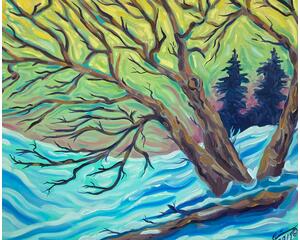 "Winter Landscape 4" Original Chris Wakefield Oil On Canvas Painting